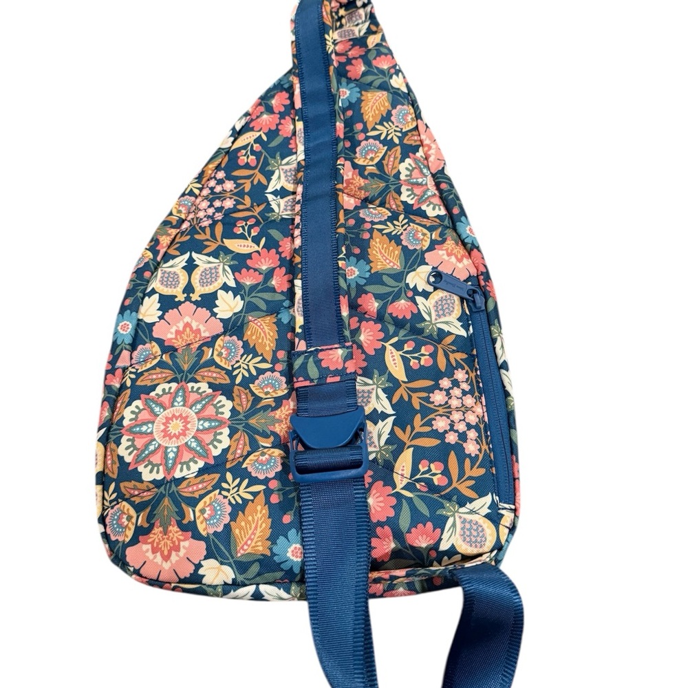 Vera Bradley Teal Floral Sling Crossbody Bag - Picture 2 of 5